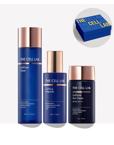 셀톤 진정 탄력 재생 3종 (토너150ml+앰플50ml+무기자차 톤업 선크림70g) (+고급선물박스)