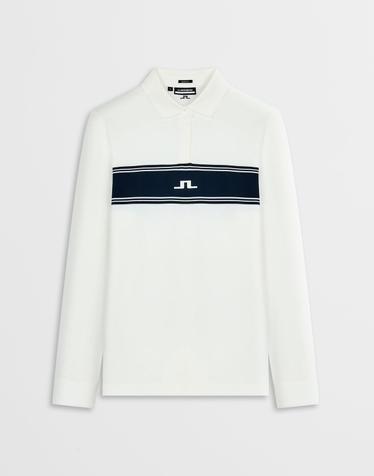 [J.LINDEBERG] [Women] 미라 AR 롱 슬리브 폴로_화이트 1544326909