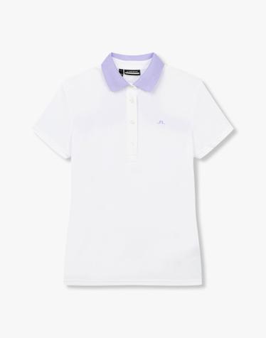 [J.LINDEBERG] [Women] 캐시 폴로 셔츠_화이트 1544326703