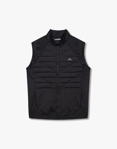 [J.LINDEBERG] [Men] 줄리아노 프로 팩 베스트(gray-logo)_블랙 1514311803