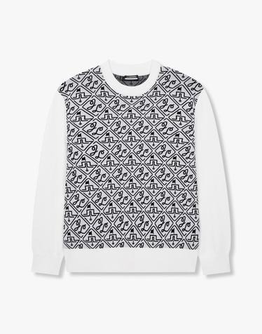 [J.LINDEBERG] [Men] 핀 자카드 니트 스웨터_화이트 1514328504