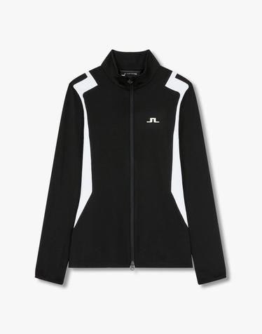 [J.LINDEBERG] [Women] 메이 집업 미드 레이어_블랙 1544311004