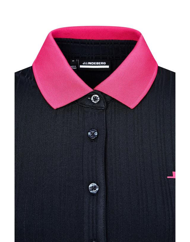 제이린드버그 [J.LINDEBERG] [Women] 모이라 폴로 셔츠(pink logo)_네이비 1544126703 착용컷