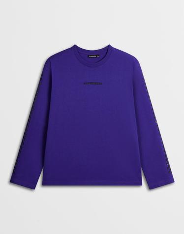 [J.LINDEBERG] [Men Collection] 월시 LS 프린트 티셔츠_블루 1525126504