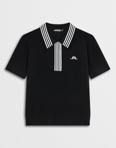 [J.LINDEBERG] [Women] 루시 니트 폴로_블랙 1545128815