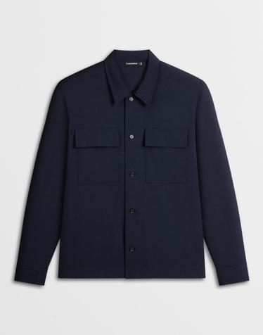 [J.LINDEBERG] [Men Collection] 리드 울 오버 셔츠_네이비 1525111503