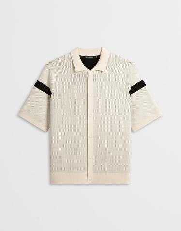 [J.LINDEBERG] [Men Collection] 레이네 니트 셔츠_라이트 베이지 1525128504