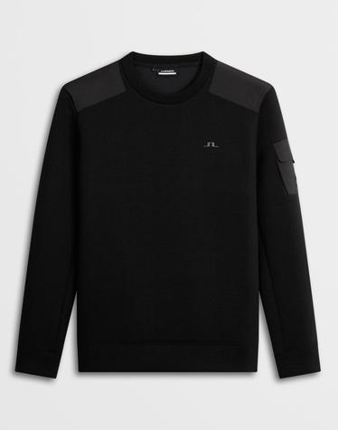 [J.LINDEBERG] [Men] 칼 크루넥 스웨트 셔츠_블랙 1515126904