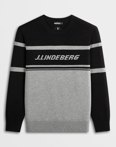 [J.LINDEBERG] [Men] 레칸 라운드넥 스웨터_블랙 1515128804