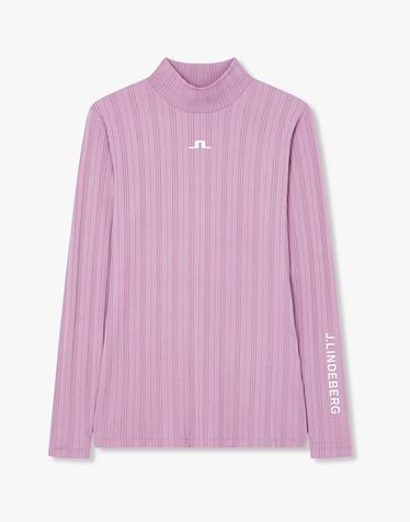 [J.LINDEBERG] [Women] 몰리 모크넥 롱 슬리브 탑_퍼플 1545326807