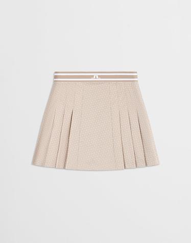 [J.LINDEBERG] [Women] 할로우 프린트 스커트_카키 1545343603