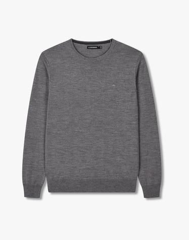 [J.LINDEBERG] [Men Collection] 라일 메리노 크루넥 스웨터_멜란지 그레이 1525328511