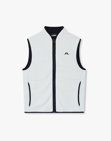[J.LINDEBERG] [Men] 윈센트 마이크로플리스 베스트_그레이 1515311806