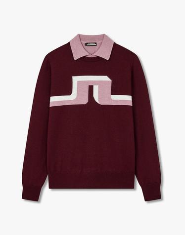 [J.LINDEBERG] [Women] 브리타 울 LS 스웨터_버건디 1545328918