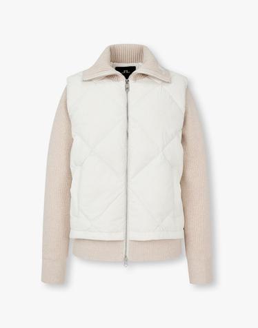 [J.LINDEBERG] [Women] 에밀리 다운 스웨터 자켓_화이트 1545328922