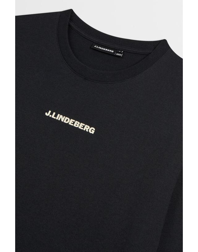 제이린드버그 [J.LINDEBERG] [Men Collection] 월시 LS 프린트 티셔츠_블랙 1525126503 착용컷