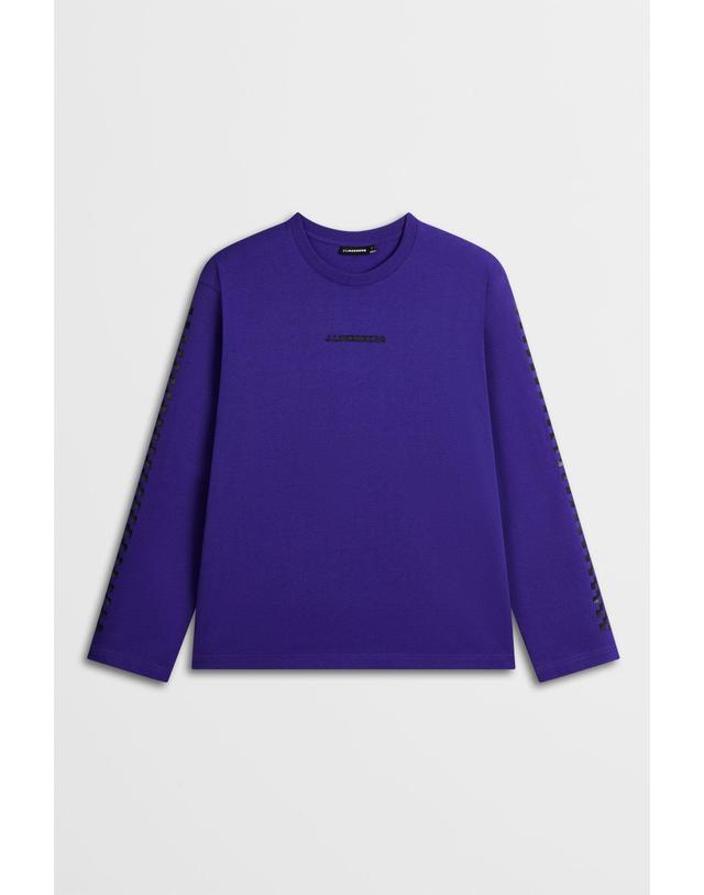제이린드버그 [J.LINDEBERG] [Men Collection] 월시 LS 프린트 티셔츠_블루 1525126504 착용컷