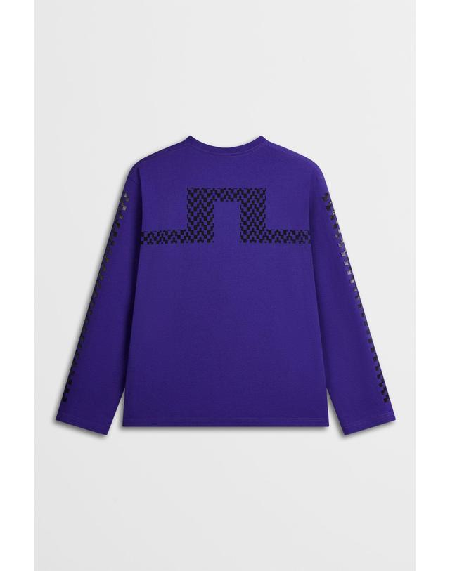 제이린드버그 [J.LINDEBERG] [Men Collection] 월시 LS 프린트 티셔츠_블루 1525126504 착용컷