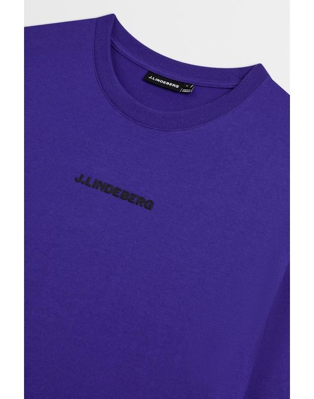 제이린드버그 [J.LINDEBERG] [Men Collection] 월시 LS 프린트 티셔츠_블루 1525126504 착용컷
