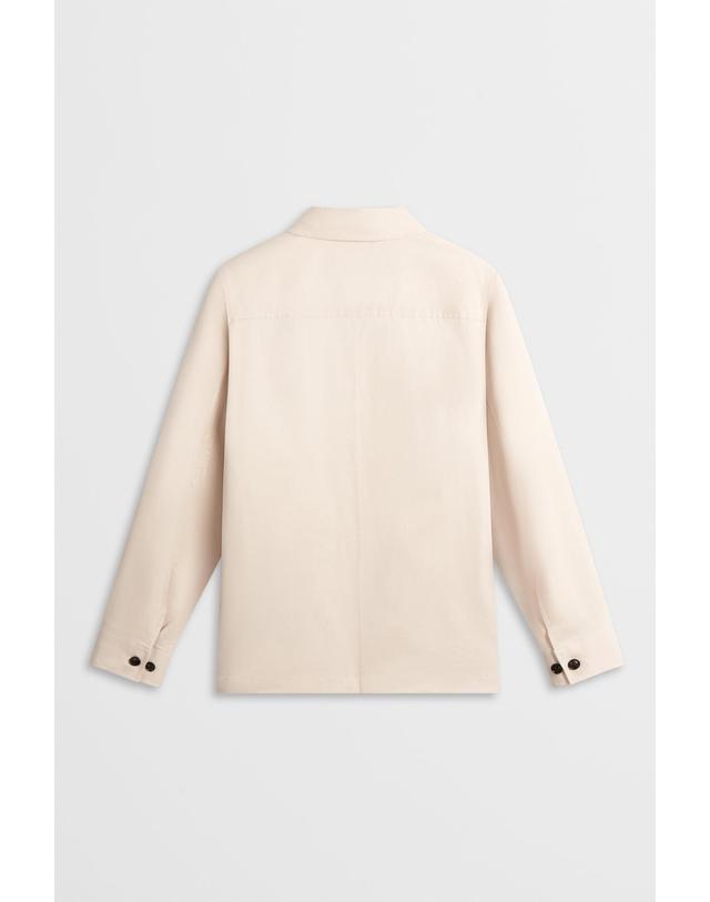 제이린드버그 [J.LINDEBERG] [Men Collection] 이스턴 워크웨어 오버 셔츠_라이트 베이지 1525111507 착용컷