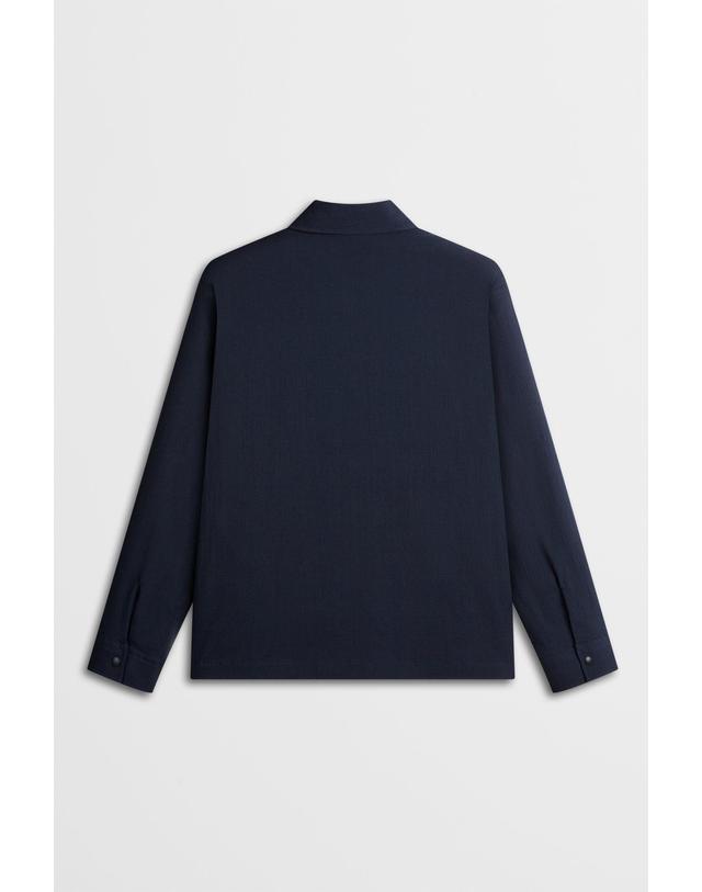 제이린드버그 [J.LINDEBERG] [Men Collection] 셀리안 시어서커 오버 셔츠_네이비 1525111509 착용컷