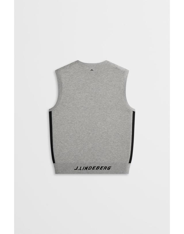 제이린드버그 [J.LINDEBERG] [Men] 라마 니티드 베스트_멜란지 그레이 1515128803 착용컷