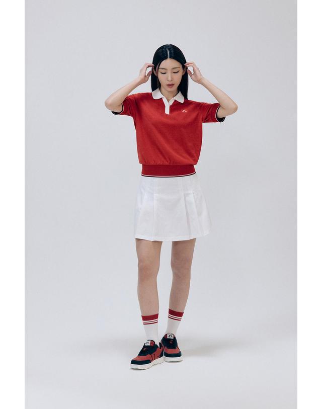 제이린드버그 [J.LINDEBERG] [Women] 포피 플리티드 스커트_화이트 1545343804 착용컷