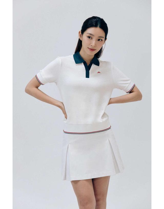 제이린드버그 [J.LINDEBERG] [Women] 테리 폴로 셔츠_화이트 1545326901 착용컷