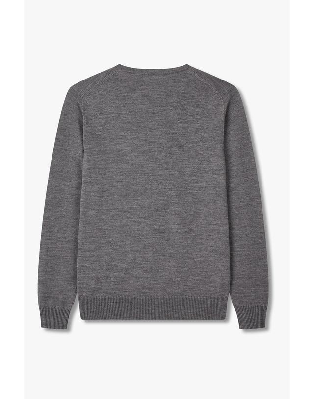 제이린드버그 [J.LINDEBERG] [Men Collection] 라일 메리노 크루넥 스웨터_멜란지 그레이 1525328511 착용컷