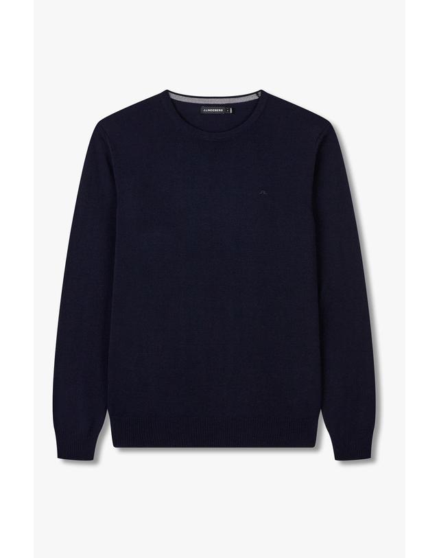 제이린드버그 [J.LINDEBERG] [Men Collection] 라일 메리노 크루넥 스웨터_네이비 1525328512 착용컷