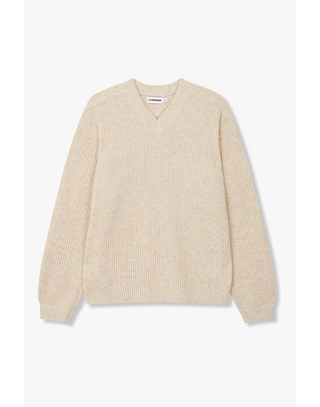 제이린드버그 [J.LINDEBERG] [Men Collection] 비토르 브이넥 헤비 니트_베이지 1525328506 착용컷