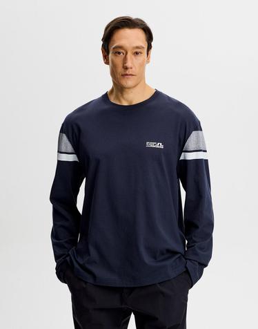[J.LINDEBERG] [Men Collection] 월시 LS 브리지 티셔츠 _네이비 1526126604