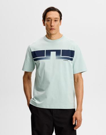 [J.LINDEBERG] [Men Collection] 파시 로고 티 _블루 1526126601