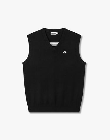 [J.LINDEBERG] [Men] 라마 스웨터 베스트 _블랙 1516128804