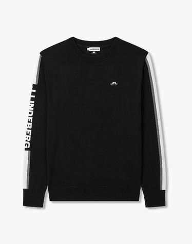 [J.LINDEBERG] [Men] 오스카 라운드넥 스웨터 _블랙 1516128901