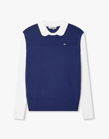 [J.LINDEBERG] [Women] 스완 쿨 롱 슬리브 스웨터_오션 1546128909