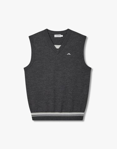[J.LINDEBERG] [Men] 에릭 니티드 베스트 _멜란지 그레이 1516328800