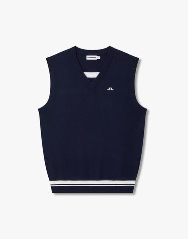 [J.LINDEBERG] [Men] 에릭 니티드 베스트 _네이비 1516328801