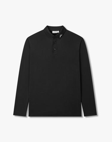 [J.LINDEBERG] [Men] KV 롱 슬리브 폴로 _블랙 1516326801