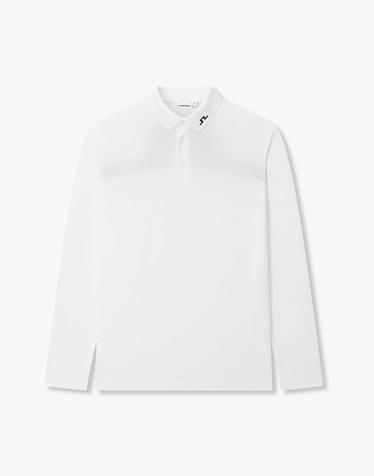 [J.LINDEBERG] [Men] KV 롱 슬리브 폴로 _화이트 1516326800