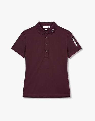 [J.LINDEBERG] [Women] 투어 테크 폴로_와인 1546326005