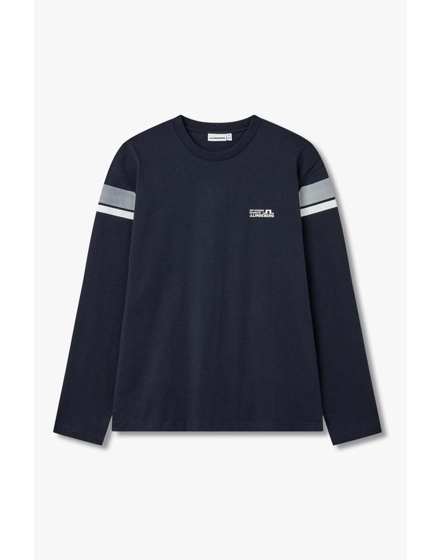 제이린드버그 [J.LINDEBERG] [Men Collection] 월시 LS 브리지 티셔츠 _네이비 1526126604 착용컷
