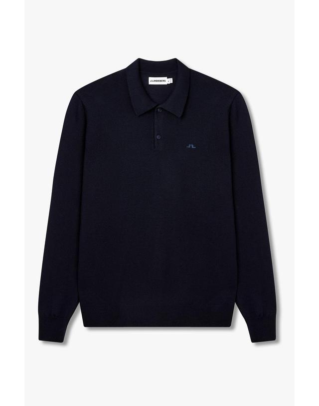 제이린드버그 [J.LINDEBERG] [Men Collection] 카이 니티드 메리노 폴로_네이비 1526328501 착용컷