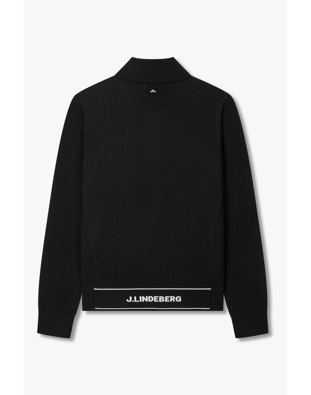 제이린드버그 [J.LINDEBERG] [Women] 줄리아 스웨터 자켓_블랙 1546328905 착용컷