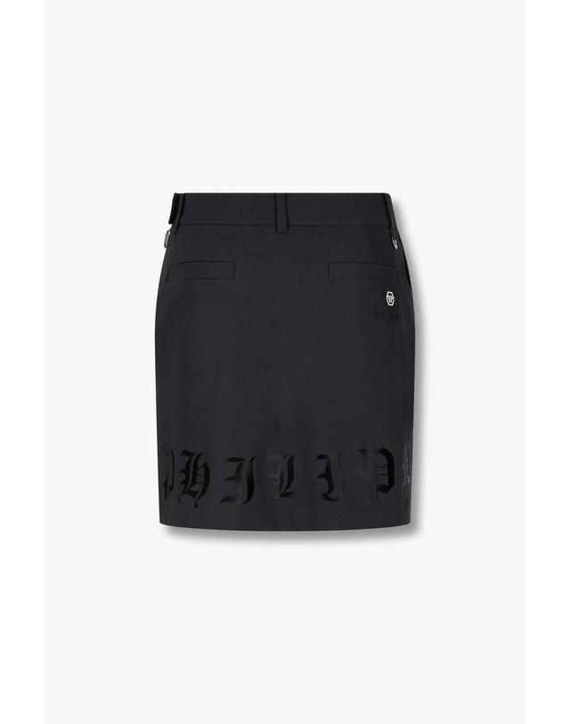 필립플레인골프 [PHILIPP PLEIN GOLF] [Women] 그래픽 A라인 스커트_블랙 PP44143518 착용컷
