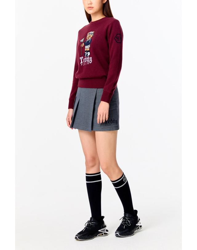 필립플레인골프 [PHILIPP PLEIN GOLF] [Women] 테디 체크 스커트_네이비 PP44343801 착용컷
