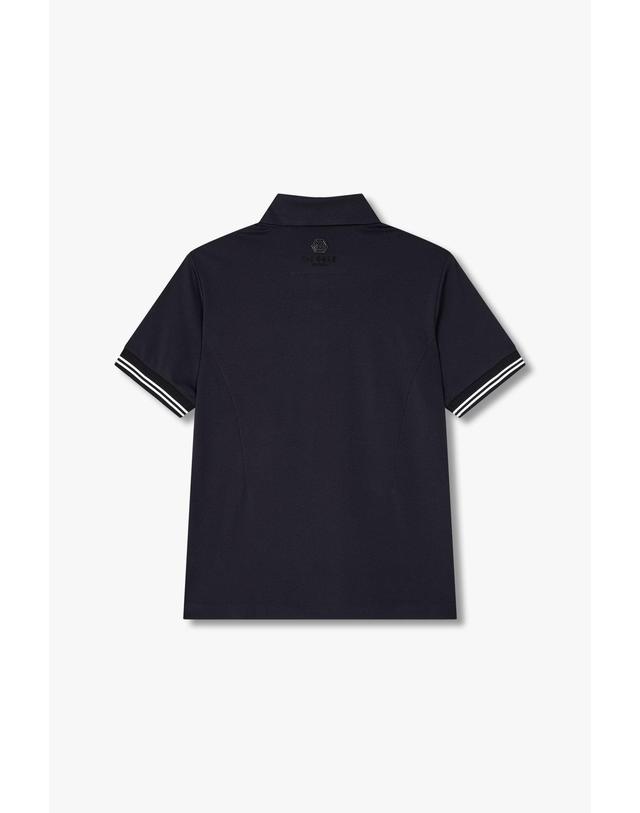 필립플레인골프 [PHILIPP PLEIN GOLF] [Women] SP 에센셜 피케 티셔츠_블랙 PP45126512 착용컷