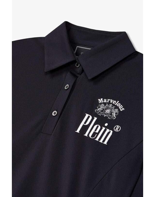 필립플레인골프 [PHILIPP PLEIN GOLF] [Women] SP 에센셜 피케 티셔츠_블랙 PP45126512 착용컷