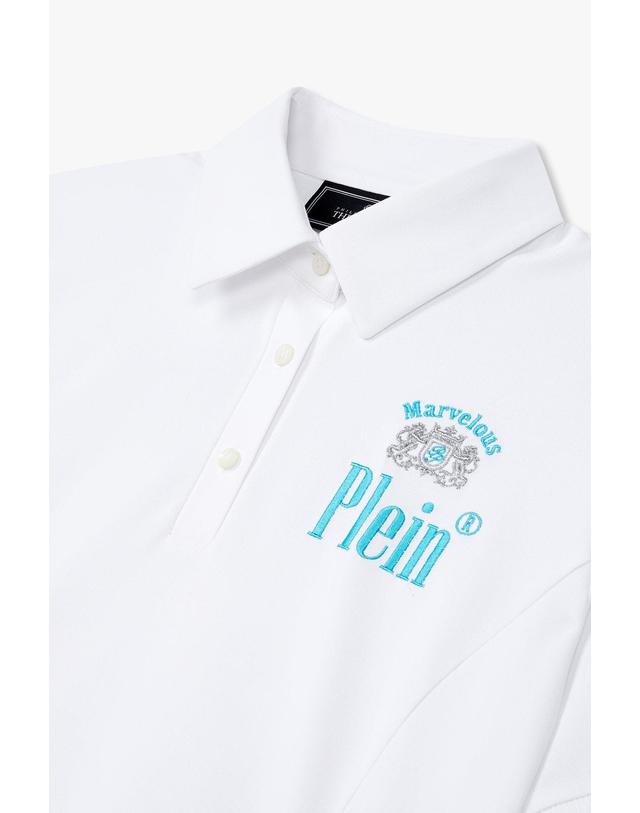 필립플레인골프 [PHILIPP PLEIN GOLF] [Women] SP 에센셜 피케 티셔츠_화이트 PP45126511 착용컷
