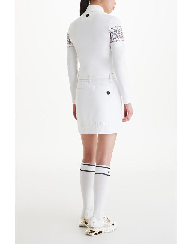 필립플레인골프 [PHILIPP PLEIN GOLF] [Women] 에센셜 스커트(white-embroidery logo)_화이트 PP44343500 착용컷